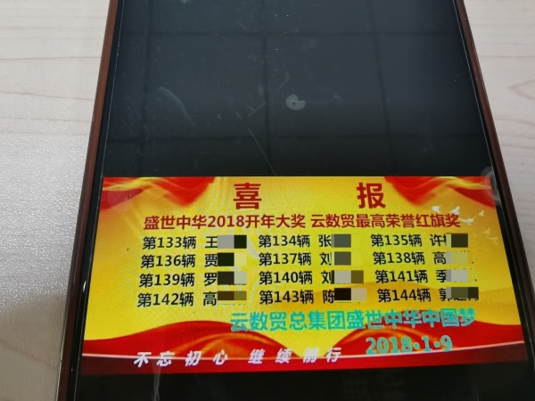 “紅旗獎”部分獲獎名單。臺商分局供圖